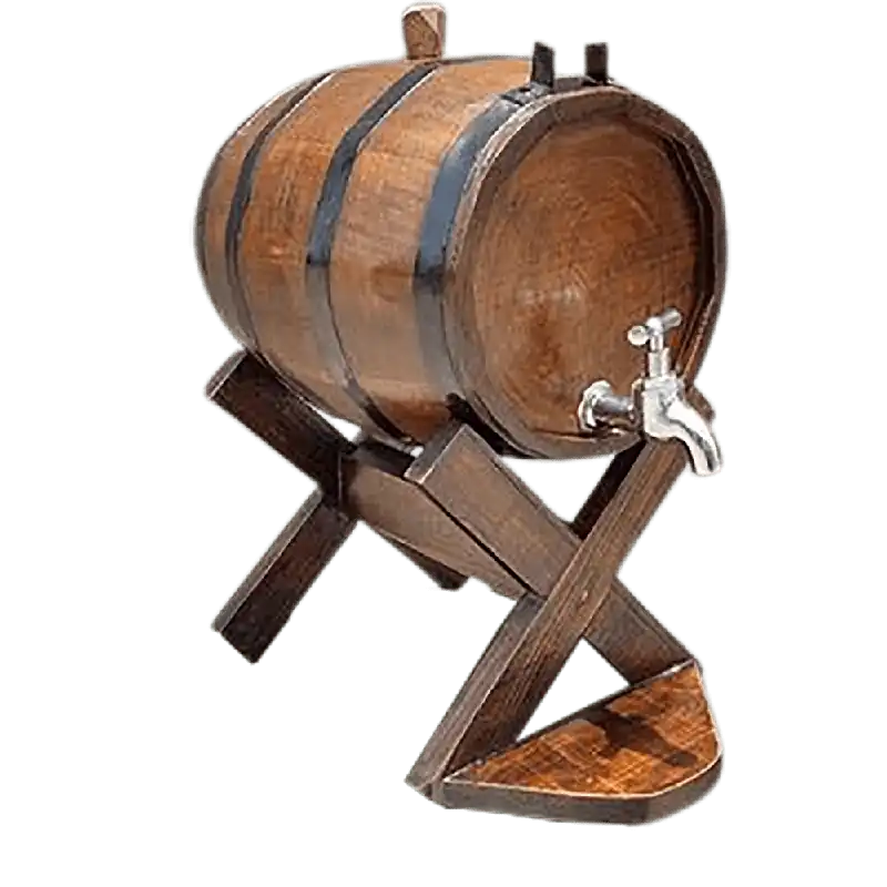 Rebajas Barril de Vino o Cerveza Mediterraneo en Madera 2 Litros
