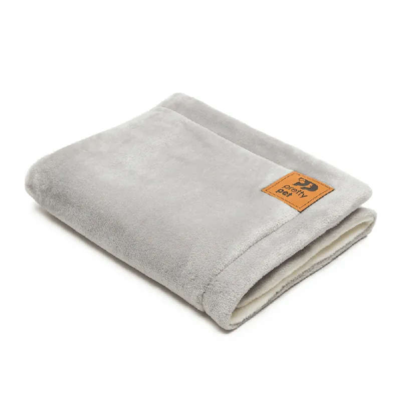 Ordena Ya MANTA DE FELPA HIPOALERGENICA PARA MASCOTA PRETTY PET| L | GRIS | L/XL