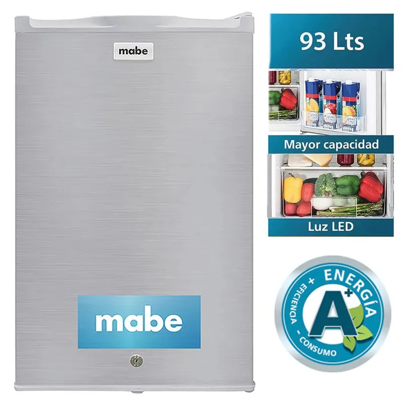 Liquidación Frigobar Mabe Inox RMF04PRX0 de 93L