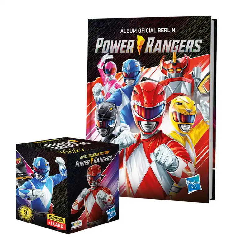 Álbum Power Rangers Editorial Berlin Tapa Dura + 1 Cajita (50 Sobres) Garantía Incluida