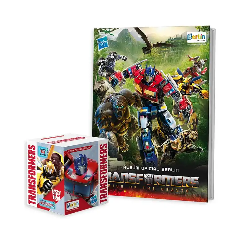Edición Limitada Album Transformers Editorial Berlin Tapa Dura y 1 Cajita de 50 Sobres