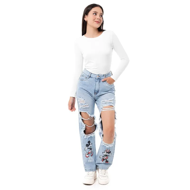 Gran Oferta Pantalon Moda Denim Mujer Sabrina_Disney Total Sky Full Dstyr26