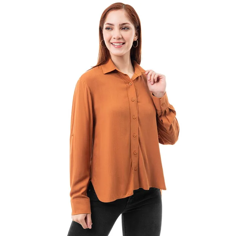 Blusas Moda Lino Mujer Vikkie Beige M Garantía De Devolución De Dinero