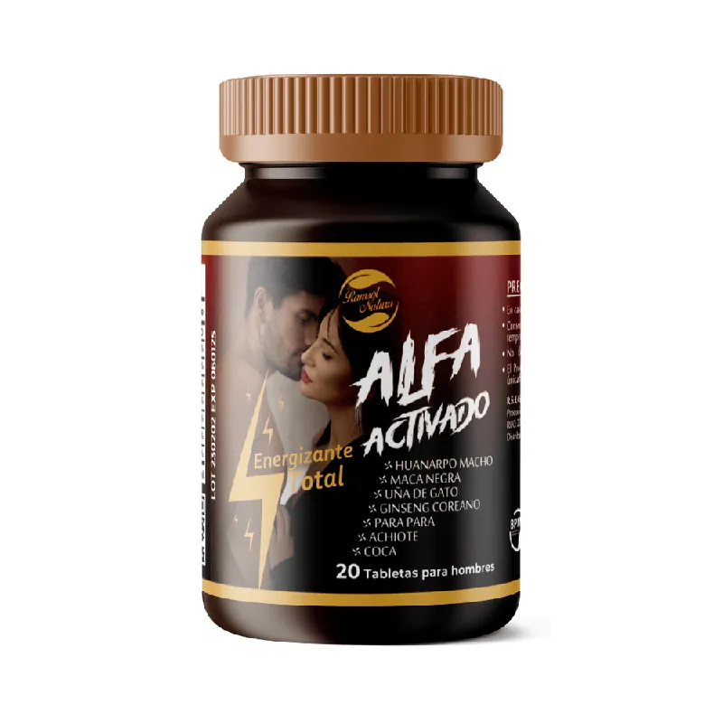 A Buen Precio Maca Negra con Huanarpo Macho Alfa Activado 20 Tabletas