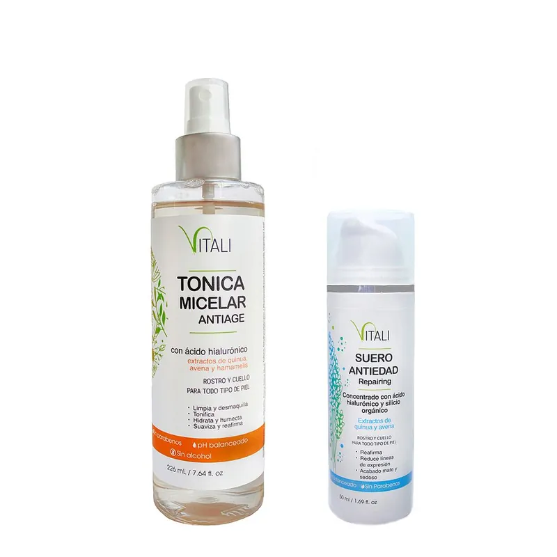 Pack Facial Antiedad: Tónica Micelar + Suero Antiedad Exclusivo